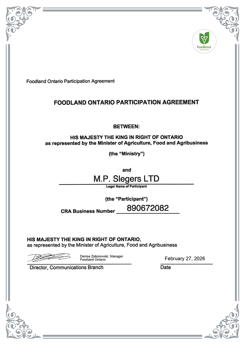 FoodLand Ontario加拿大安省农产品官方证书